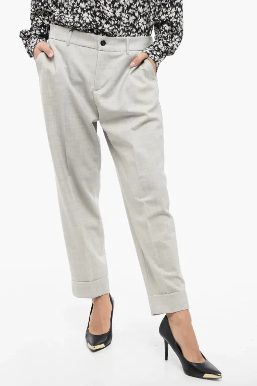 Pantaloni in Lana Stretch con Coulisse in Vita>Berwich New