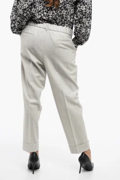 Pantaloni in Lana Stretch con Coulisse in Vita>Berwich New