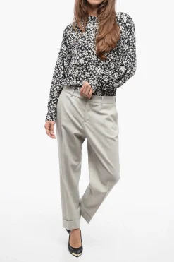 Pantaloni in Lana Stretch con Coulisse in Vita></noscript>Berwich New
