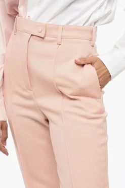 Pantaloni in Lana Twill con Piega Frontale></noscript>Prada Online
