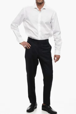 Pantaloni in Lana Vergine a Quadri></noscript>Berwich Fashion