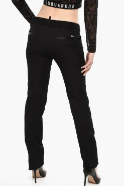 Pantaloni in Lana Vergine con Dettagli in Pizzo>Dsquared2 Outlet