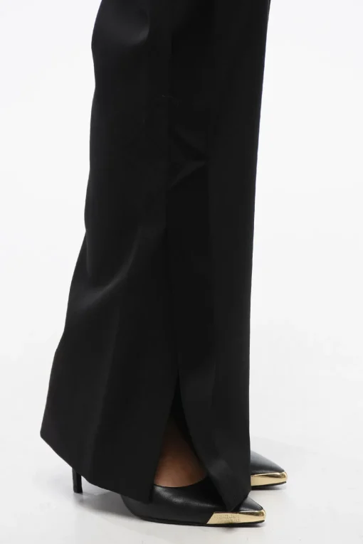 Pantaloni in Lana Vergine con Rifiniture in Raso e Spacco alla Caviglia>Off-White Sale