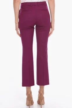 Best Pantaloni in Lana Vergine a Una Pince con Gamba Crop Donna Pantaloni