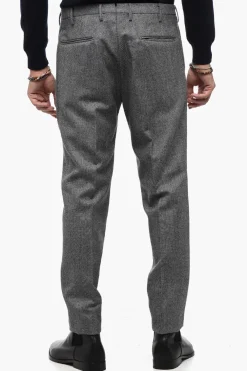 Pantaloni in Lana Vergine a Vita Regolare>Incotex Hot