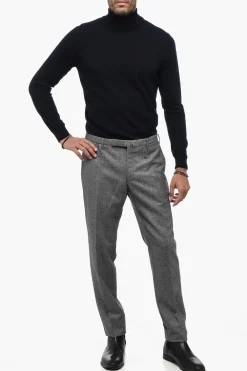 Pantaloni in Lana Vergine a Vita Regolare></noscript>Incotex Hot