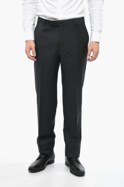 Pantaloni In Lana Vergine Regular Fit>Corneliani Discount