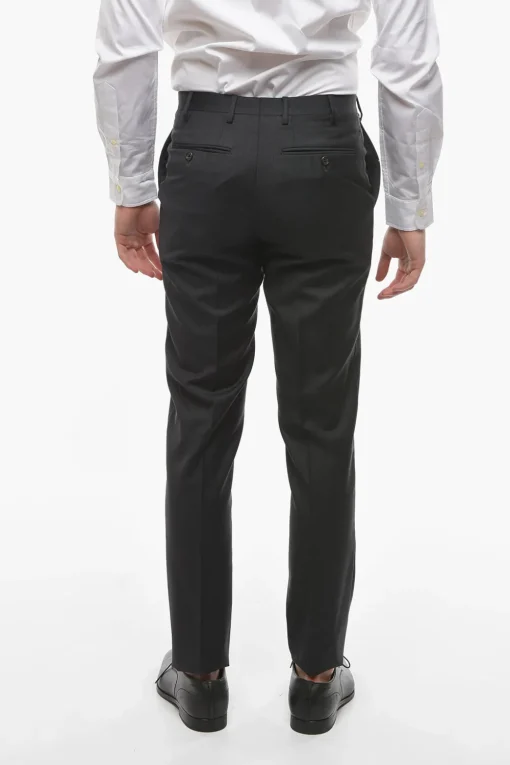 Sale Pantaloni in Lana Vergine a Vita Media Uomo Pantaloni