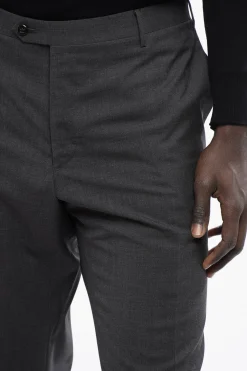 Pantaloni in Lana Vergine ACADEMY con Chiusura Nascosta>Corneliani Hot
