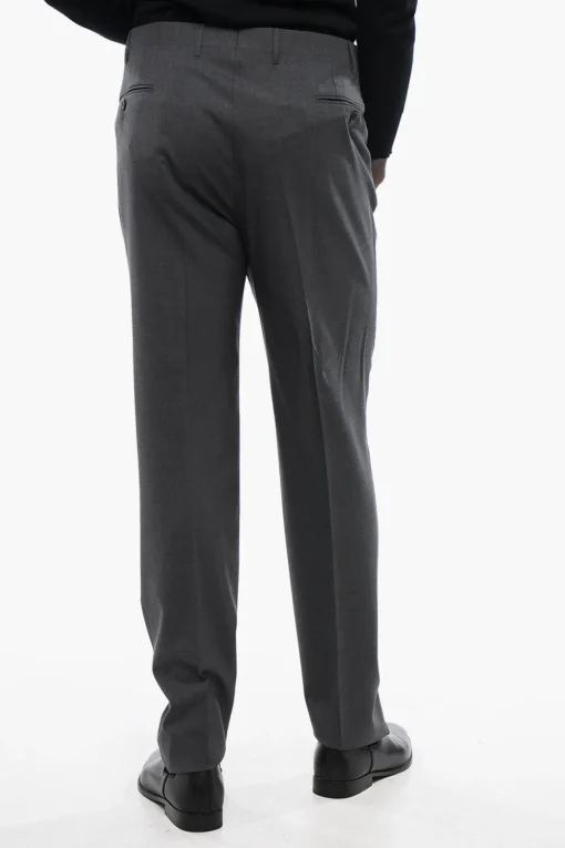 Pantaloni in Lana Vergine ACADEMY con Chiusura Nascosta>Corneliani Hot
