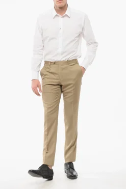 Pantaloni in Lana Vergine con Tasche a Filo></noscript>Corneliani Best