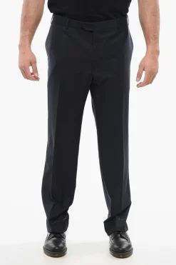 Pantaloni in Lana Vergine MANTUA con Passanti>Corneliani New