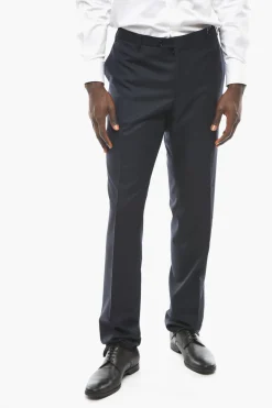 Pantaloni in Lana Vergine a Vita Regolare>Corneliani Discount