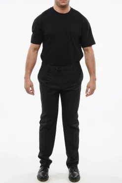 Pantaloni in Lana Vergine con Passanti></noscript>Corneliani Online