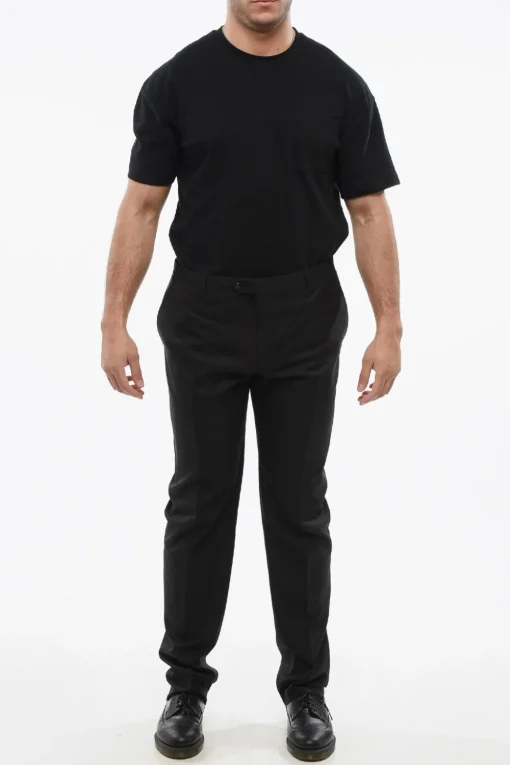 Pantaloni in Lana Vergine con Passanti>Corneliani Online