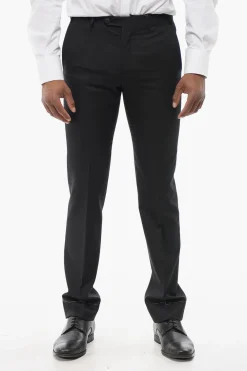 Pantaloni in Lana Vergine LEADER con Tasche a Filo>Corneliani Discount