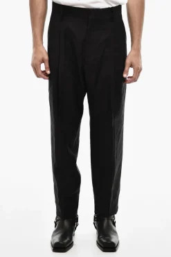 Pantaloni In Lana Vergine e Seta a Vita Bassa>Dsquared2 Clearance
