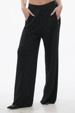 Pantaloni in Lurex Monogram con Elastico in Vita>Palm Angels Online