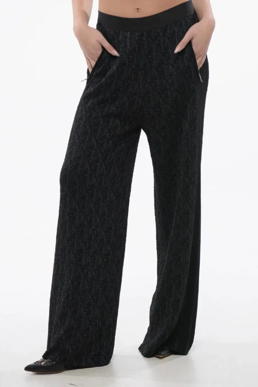Pantaloni in Lurex Monogram con Elastico in Vita>Palm Angels Online