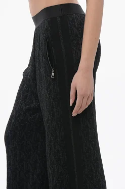 Pantaloni in Lurex Monogram con Elastico in Vita></noscript>Palm Angels Online