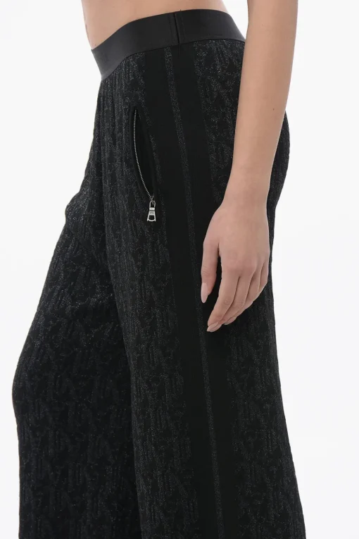 Pantaloni in Lurex Monogram con Elastico in Vita>Palm Angels Online