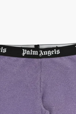 Pantaloni in Lurex Svasati a Costine con Banda Elastica Logata>Palm Angels Kids Clearance