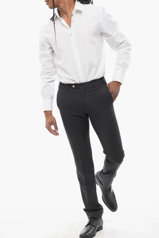 Best Pantaloni in Misto Cashmere LEADER con Passanti Uomo Pantaloni