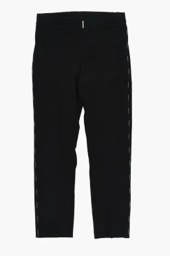 Fashion Pantaloni in Misto Cotone con Banda Laterale Logata Bambino Abbigliamento