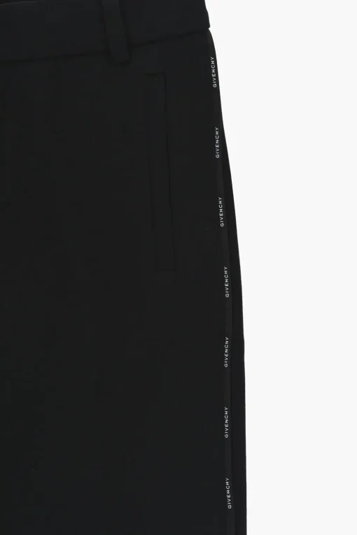 Fashion Pantaloni in Misto Cotone con Banda Laterale Logata Bambino Abbigliamento