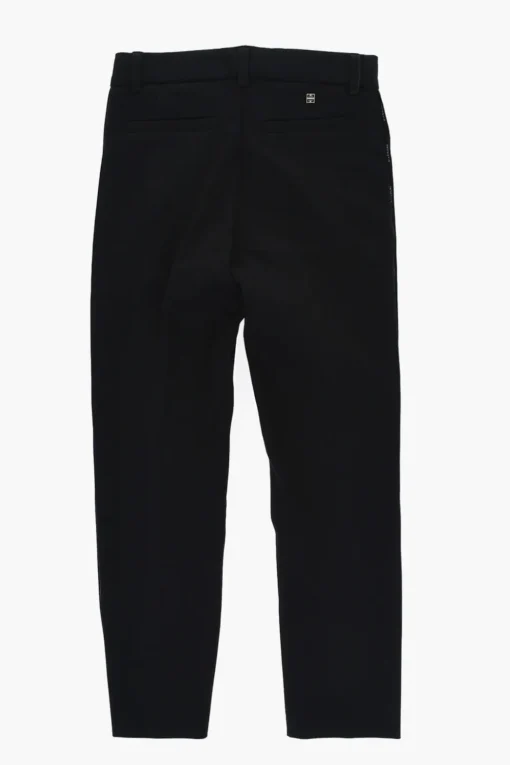 Fashion Pantaloni in Misto Cotone con Banda Laterale Logata Bambino Abbigliamento