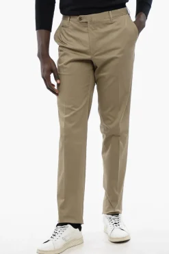 Pantaloni in Misto Cotone ACADEMY con Tasche a Zip>Corneliani Best