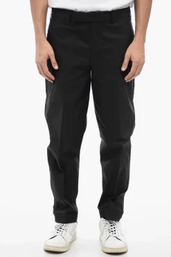 Pantaloni in Misto Cotone METAL HEM con Vita Regolare>Neil Barrett Online