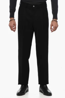 Pantaloni in Misto Lana a Doppia Pince>Santaniello Outlet