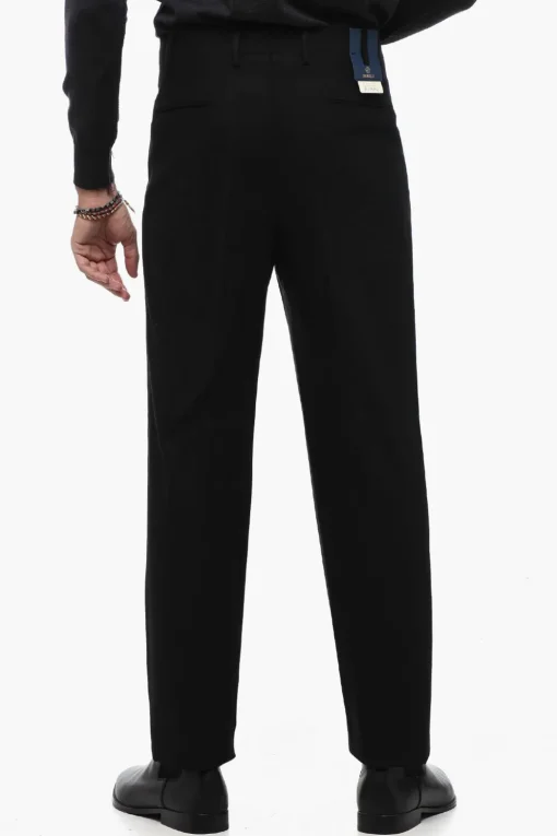 Pantaloni in Misto Lana a Doppia Pince>Santaniello Outlet