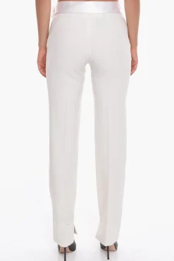 Pantaloni in Misto Lana a Una Pince con Cintura Satinata>Stella McCartney Outlet