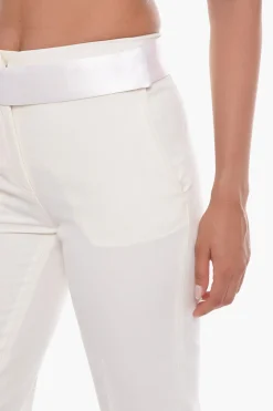 Pantaloni in Misto Lana a Una Pince con Cintura Satinata></noscript>Stella McCartney Outlet