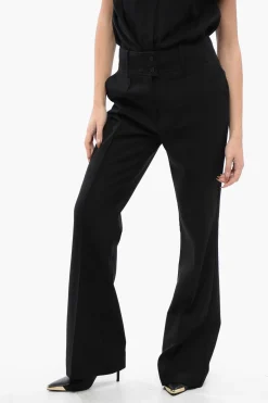 Pantaloni in Misto Lana a Vita Alta>AllSaints Online