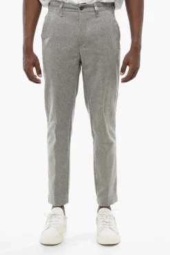 Pantaloni in Misto Lana a Tinta Unita con Passanti>Myths Sale