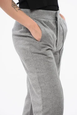 Outlet Pantaloni in Misto Lana Vergine ad 1 Pince Donna Pantaloni