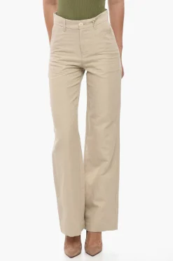 Fashion Pantaloni in Misto Lino e Cotone Donna Pantaloni