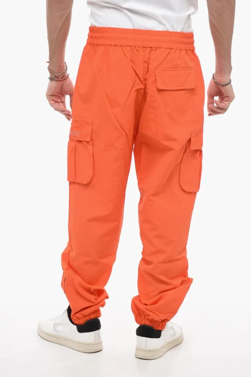 New Pantaloni in Nylon a Tinta Unita Uomo Pantaloni