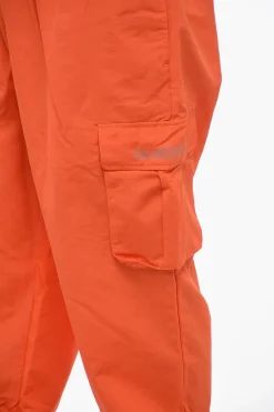 New Pantaloni in Nylon a Tinta Unita Uomo Pantaloni