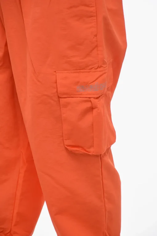 New Pantaloni in Nylon a Tinta Unita Uomo Pantaloni