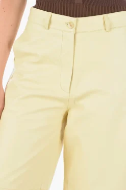Clearance Pantaloni in Pelle CELICE Wide Leg Donna Pantaloni