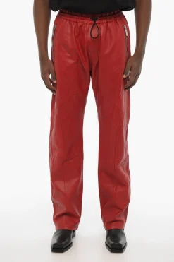 Pantaloni in Pelle con 2 Tasche ed Elastico in Vita>Dsquared2 Fashion