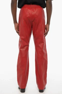 Pantaloni in Pelle con 2 Tasche ed Elastico in Vita>Dsquared2 Fashion