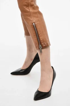 Pantaloni In Pelle Con Tasche Laterali></noscript>Dsquared2 Sale