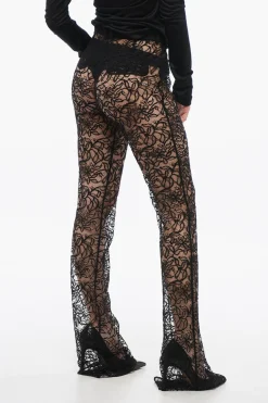 Pantaloni in Pizzo Floreale con Gamba Dritta></noscript>Saint Laurent Fashion