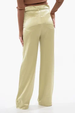 Pantaloni in Raso a Gamba Ampia>Nanushka New