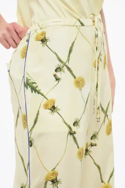 Pantaloni in Seta Floreali con Gamba Ampia>Burberry Clearance